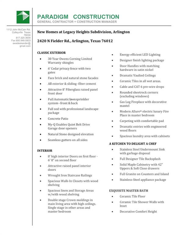 2420 N Fielder Rd Arlington Tx 76012 Har Com